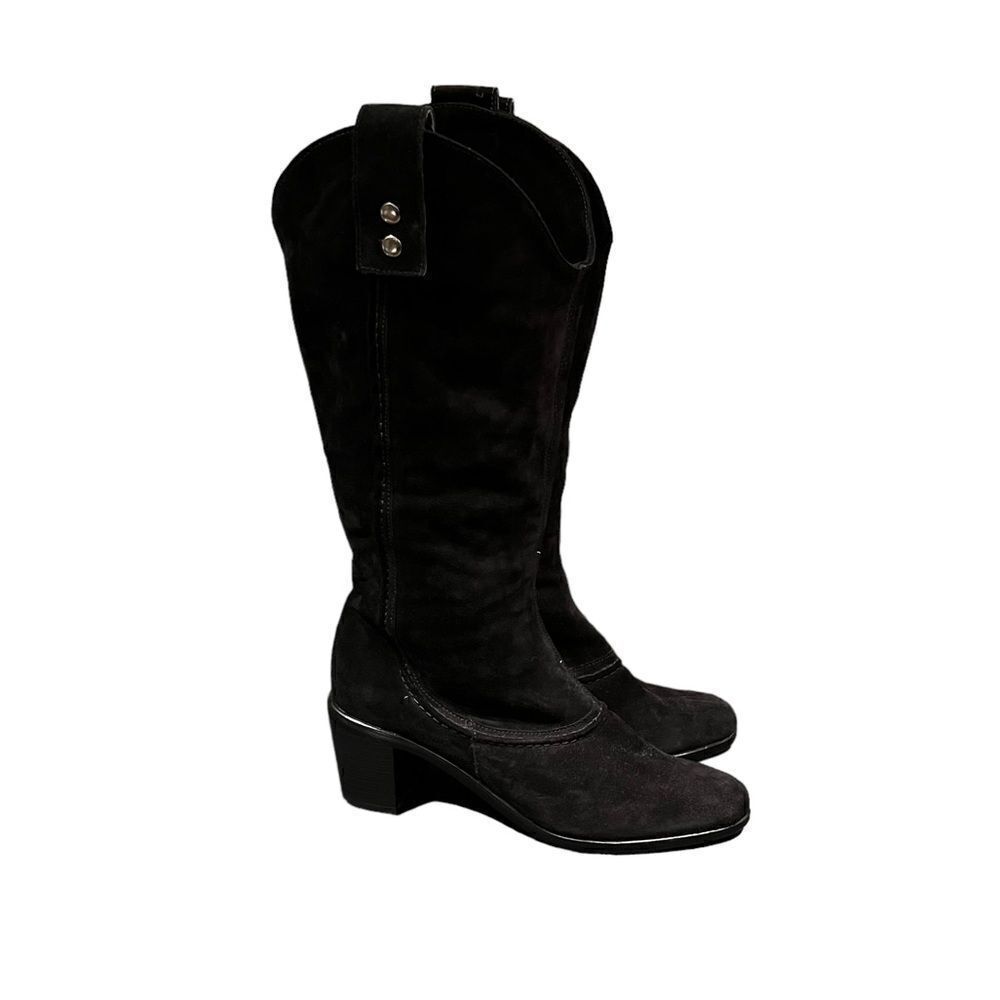 Vaneli‎ black cowboy -ish boots. Size 8M